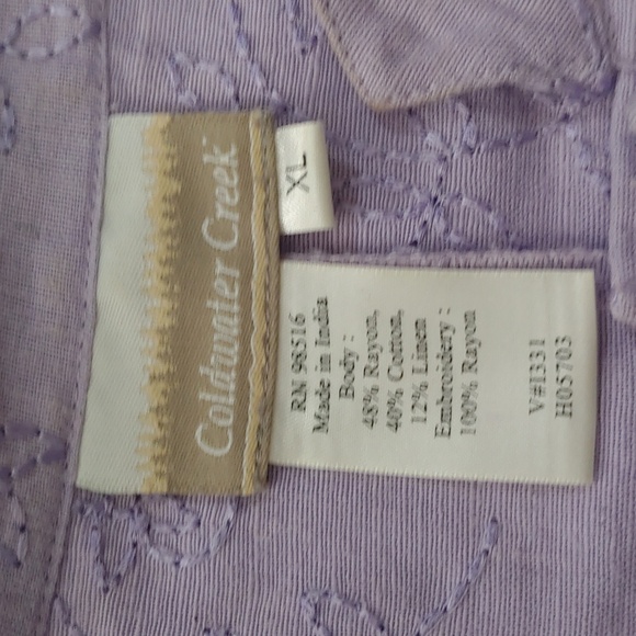 CHICO'S LINEN BLEND EMBROIDERED SHACKET - Picture 5 of 8
